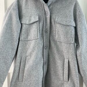 Rachel Roy grey shirt style jacket ( or shacket)